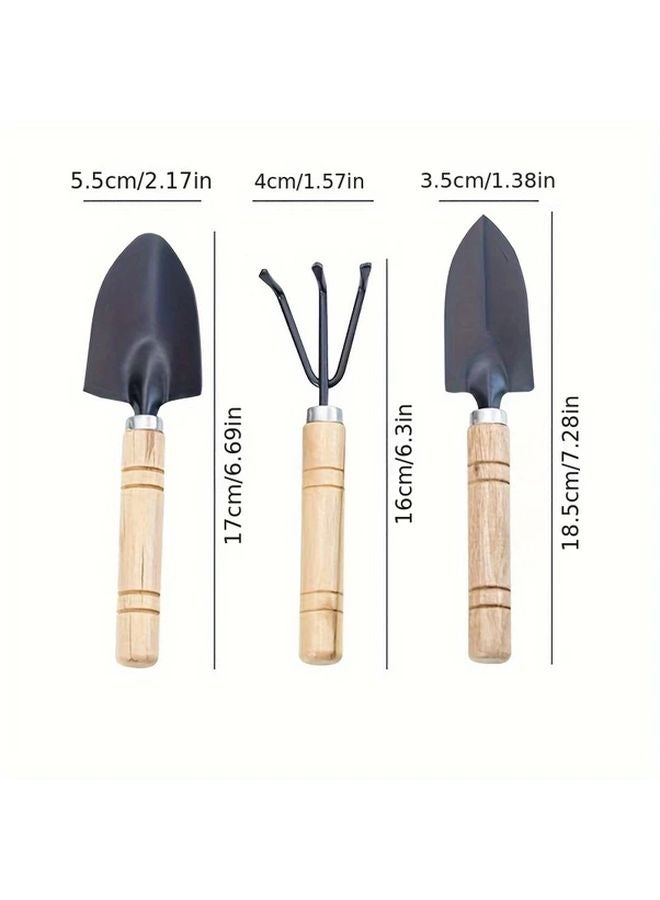 3pcs Ergonomic Gardening Tool Set Durable Shovel Rake Spade For Vegetables Flowers Succulents - Image 5
