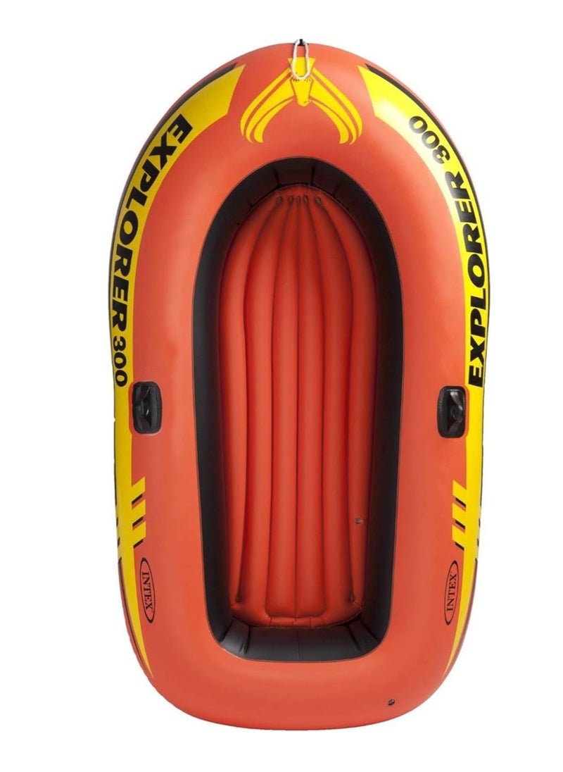 INTEX Inflatable Boat, PVC Portable Inflatable Boat with Air Pump Paddle,Inflatable Kayak 3 Person Inflatable Fishing Kayak Size 211cm*117*41  - Image 2