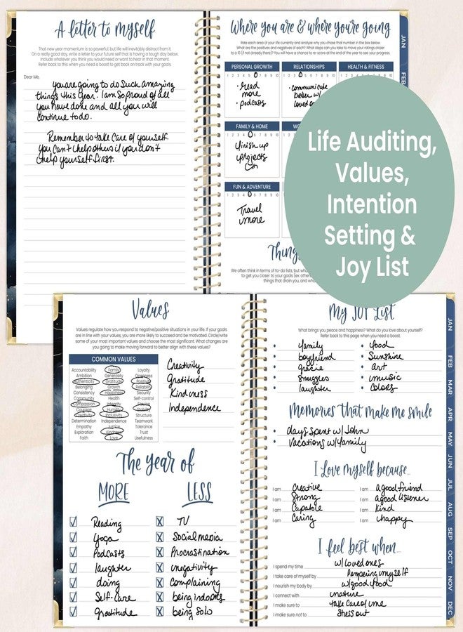 بلوم ديلي بلانرز مخططات بلوم اليومية، غلاف مقوى، مخطط 2026 (من يناير إلى ديسمبر) - 8.5 بوصة × 11 بوصة، دفتر تنظيم أسبوعي وشهري مؤرخ مع ملصقات وعلامات تبويب - لون سماء منتصف الليل - Image 4