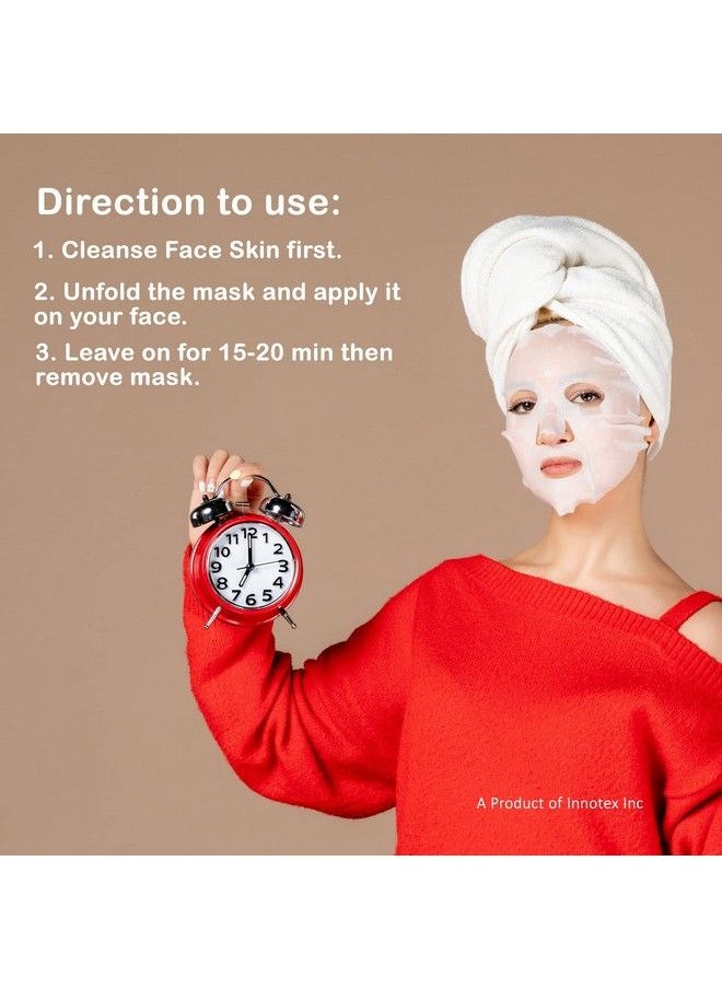 MASKING - Green Tea Glowing Skin And Fairness Beauty Facial Sheet Mask With Natural Serum For Daily Use Ideal For Women And Men 20Ml Each (Pack Of 3) - Image 1