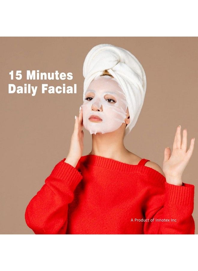 MASKING - Green Tea Glowing Skin And Fairness Beauty Facial Sheet Mask With Natural Serum For Daily Use Ideal For Women And Men 20Ml Each (Pack Of 3) - Image 1