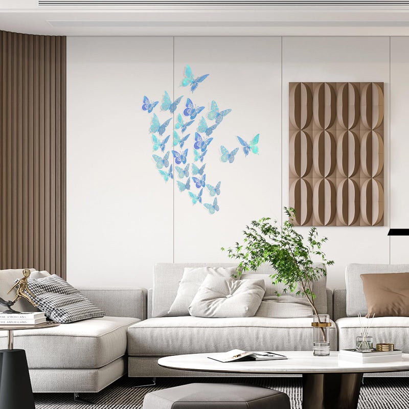 SAOROPEB 3D Butterfly Wall Decor - 48 Pcs, 4 Styles, 3 Sizes - Removable Stickers for Birthday & Party Decorations - Image 4