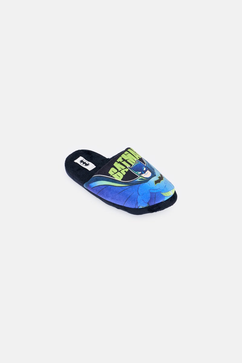 Warner Bros Toddlers Boy Batman Slip On Bedroom Slippers, Multicolor  - Image 1
