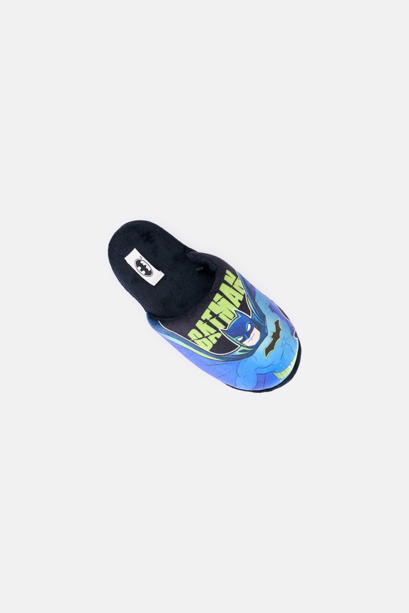 Warner Bros Toddlers Boy Batman Slip On Bedroom Slippers, Multicolor  - Image 4