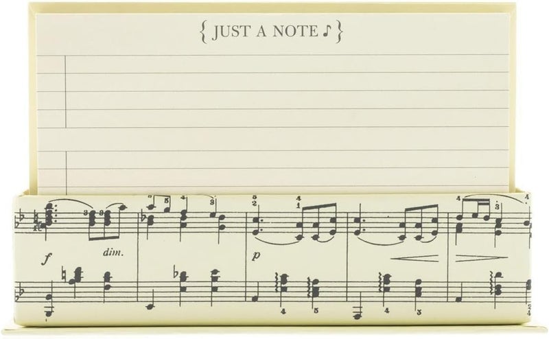 Flat Note Cards - Musical Stationery Cards with Matching Envelopes and Display Box - Blank Decorative Cards Make Perfect Gifts for Music Lovers - 50 Pack (NT1155MB)