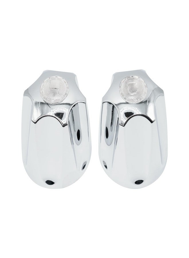 EVERTECHPRO PLB14027LCH Chrome Plated Large Shower Knob Replacement, Fits Price Pfister Shower Set, Shower Faucet Handle, 2 Pack with Hot and Cold Handles and Screws, Durable Shower Knob - Image 1