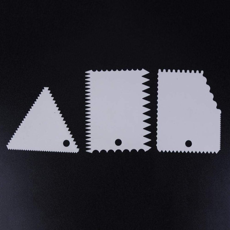 SYGA Set of 3 Cake Smoother Scrapper for Cake Decoration - Image 2
