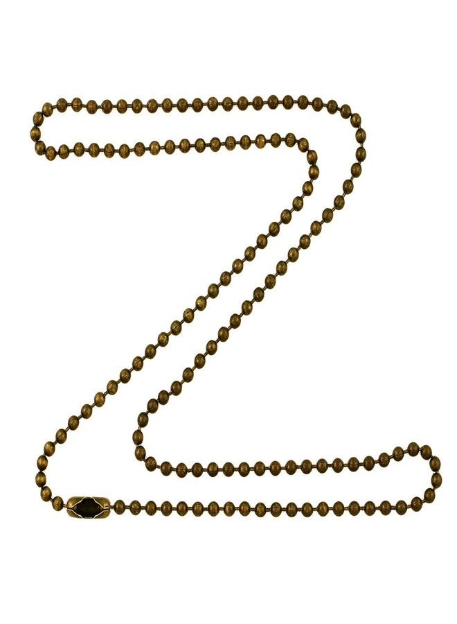 DragonWeave 2.4mm Antique Brass Ball Chain Necklace with Extra Durable Color Protect Finish - 30 Inches - Image 1