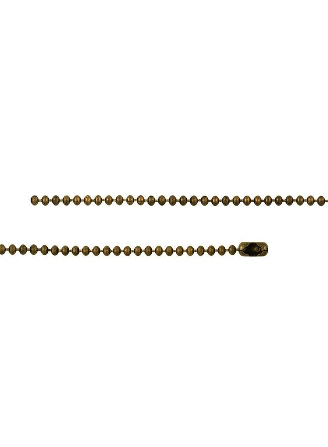 DragonWeave 2.4mm Antique Brass Ball Chain Necklace with Extra Durable Color Protect Finish - 30 Inches - Image 2