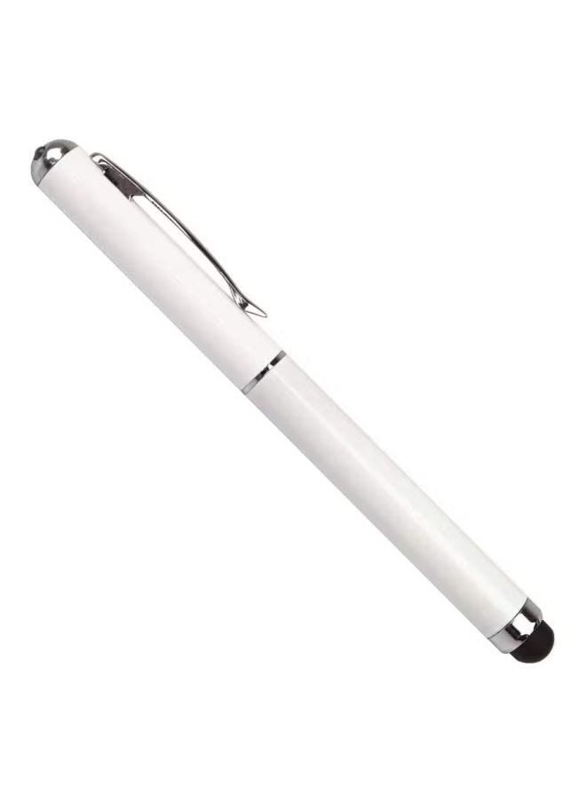 Ozone - 3 In 1 Touchscreen Stylus With Laser Pointer & LED Flashlight White - Image 1