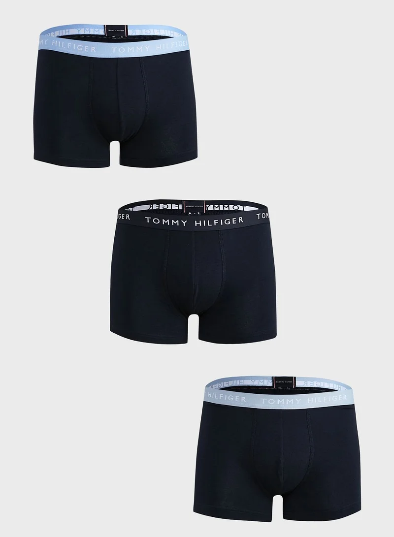 TOMMY HILFIGER 3 Pack Logo Band Trunks
