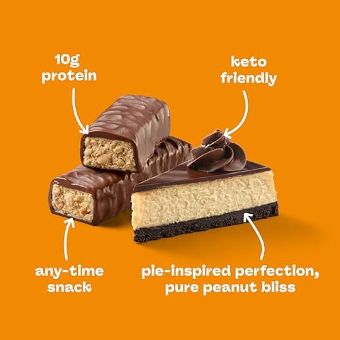 think! Delight Protein Bars, Chocolate Peanut Butter Pie, Low Sugar & Low Carb Gluten-Free Snack, Keto Friendly Snacks, 12 Count (Packaging May Vary) - Image 5
