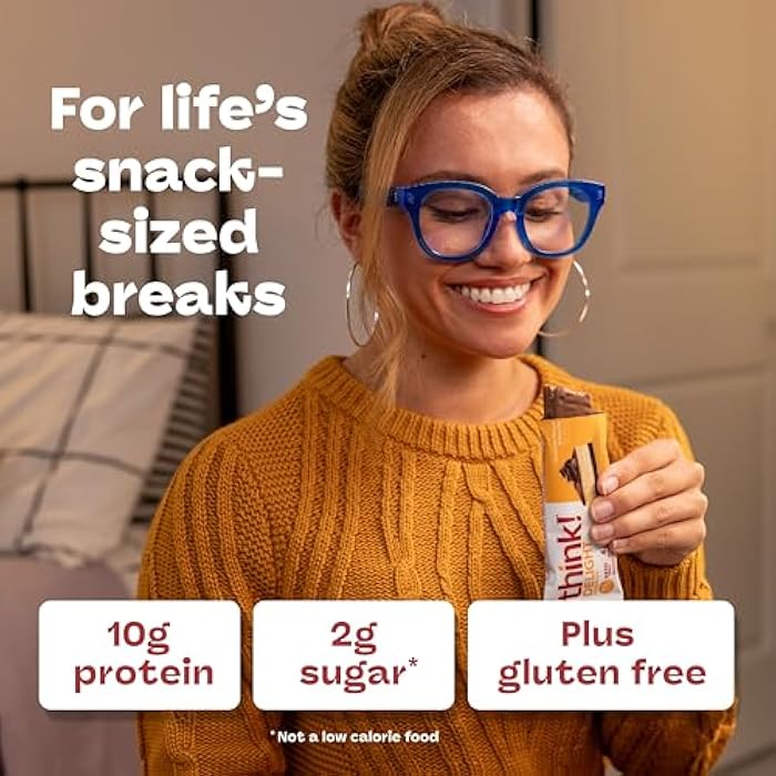 think! Delight Protein Bars, Chocolate Peanut Butter Pie, Low Sugar & Low Carb Gluten-Free Snack, Keto Friendly Snacks, 12 Count (Packaging May Vary) - Image 4