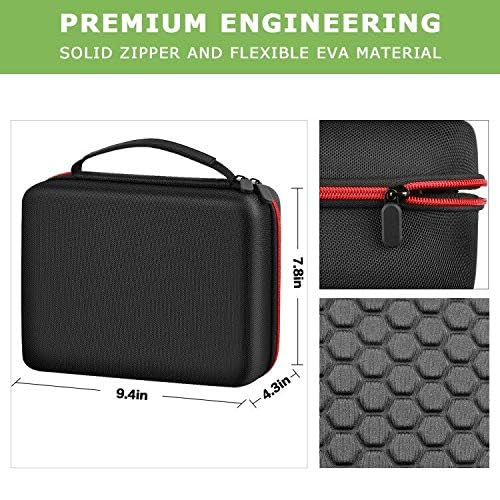 ALKOO Case Compatible with Canon SELPHY CP1500/CP1300/ CP1200 Wireless Compact Photo Printer and Color Ink and Paper Set/Battery- Organizer Storage Bag Only (Black) - Image 5