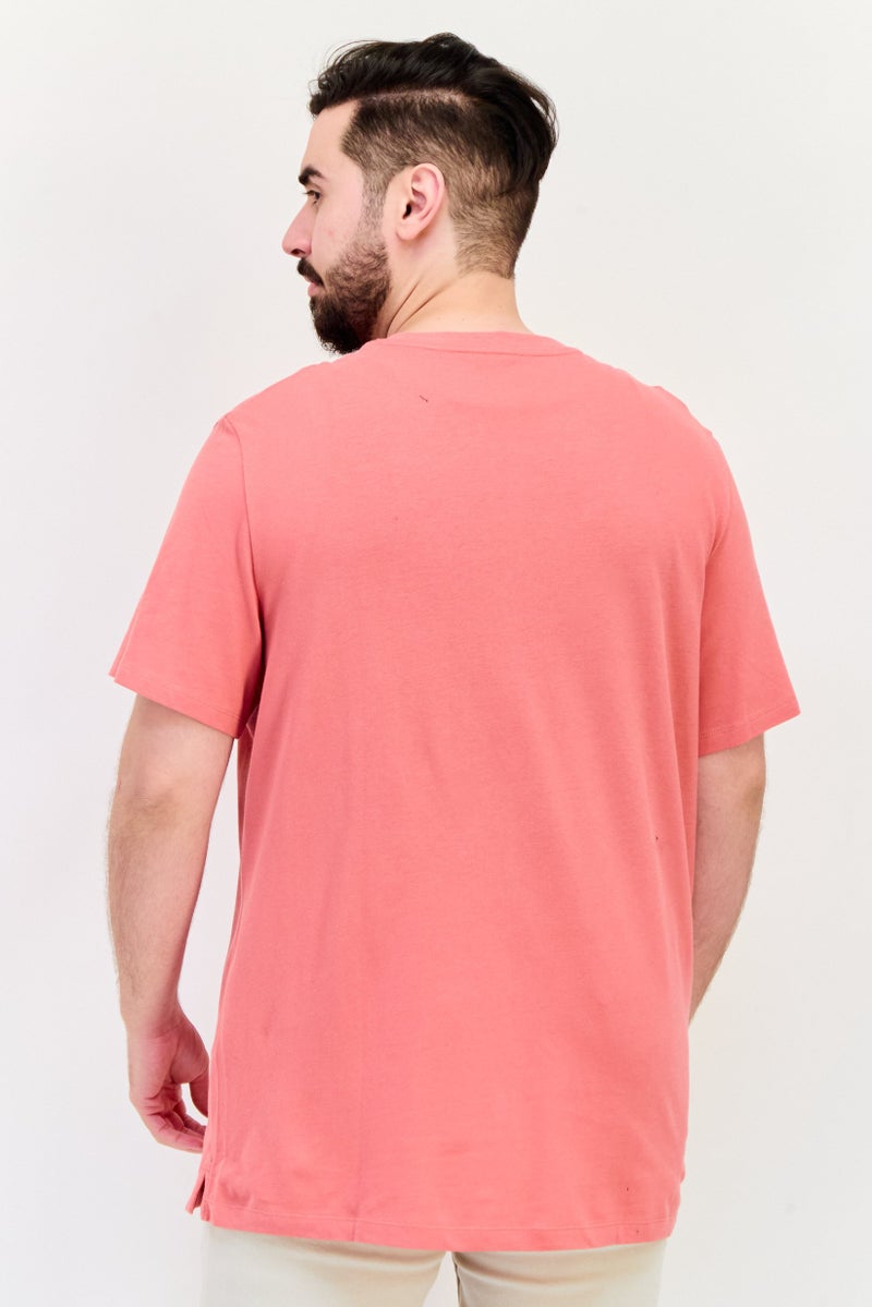 Celio تي شيرت رجالي بأكمام قصيرة وياقة دائرية، وردي فاتح - Image 3