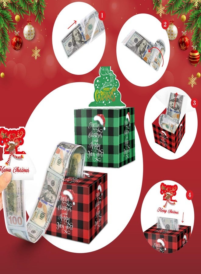 Linelglobal Christmas Money Box for Cash Gift, Pull Money Box for Surprising Gift, Kids or Adults Cash Gift Wrap Box 2 Pcs - Image 4