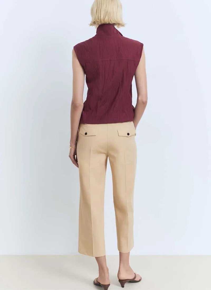 مانجو Straight-Cut Crop Trousers