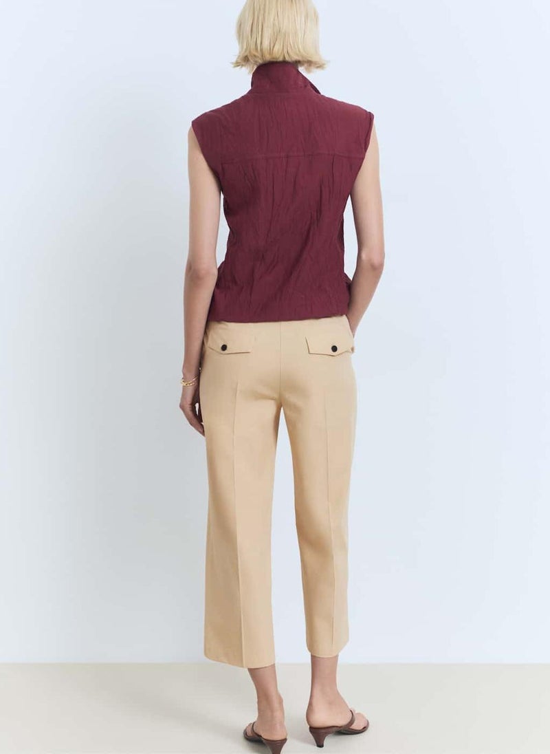 MANGO Straight-Cut Crop Trousers  - Image 2