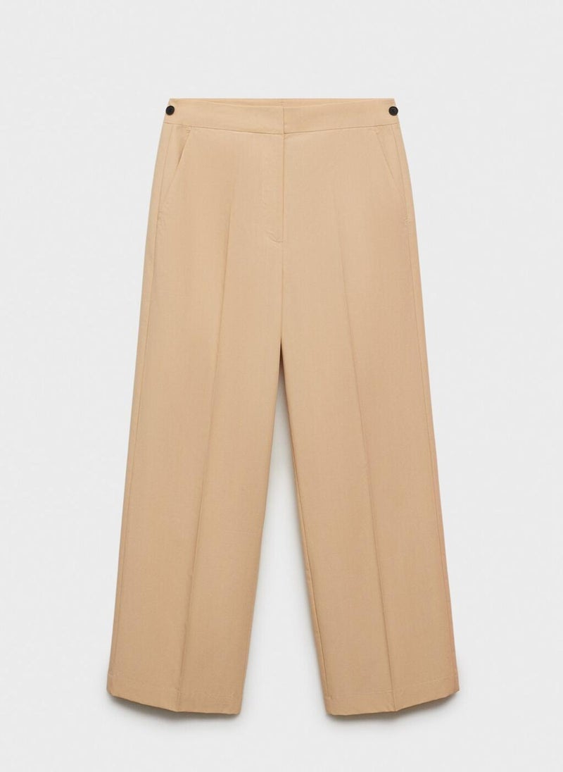 MANGO Straight-Cut Crop Trousers  - Image 5