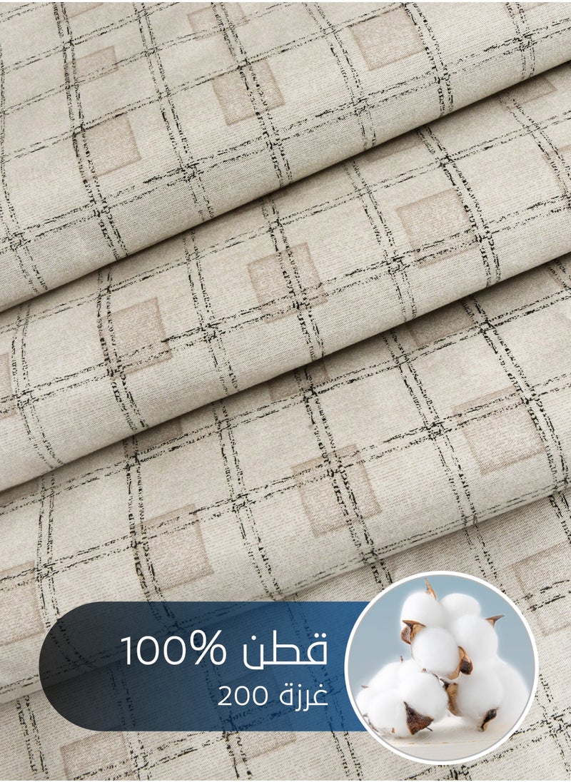 Master Home Textile - Cotton Floral Comforter Sets, Fits 120 x 200 cm Single Size Bed, 5 Pcs, 100% Cotton 200 Thread Count, With Removable Filling, Veronica Series - Image 1
