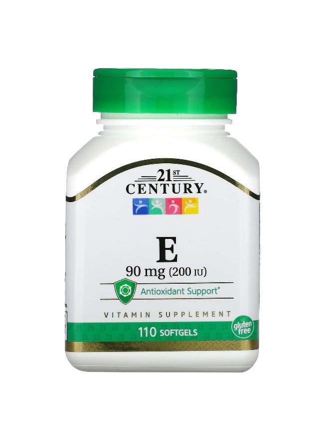 21st CENTURY 21st Century, E, 90 mg (200 IU), 110 Softgels 