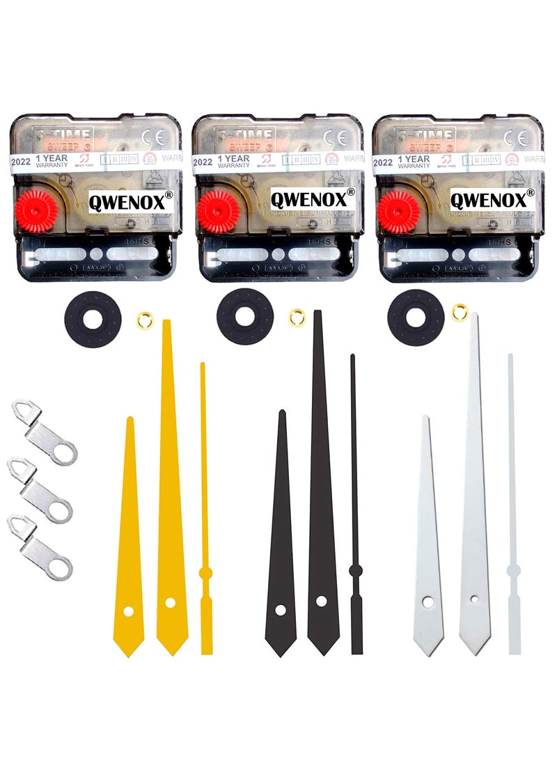QWENOX QWENOX A Product of SONAM Sweep Silent Movement Machine for Wall Clock Made in India 100 6 GoldBlackSilver  - Image 1