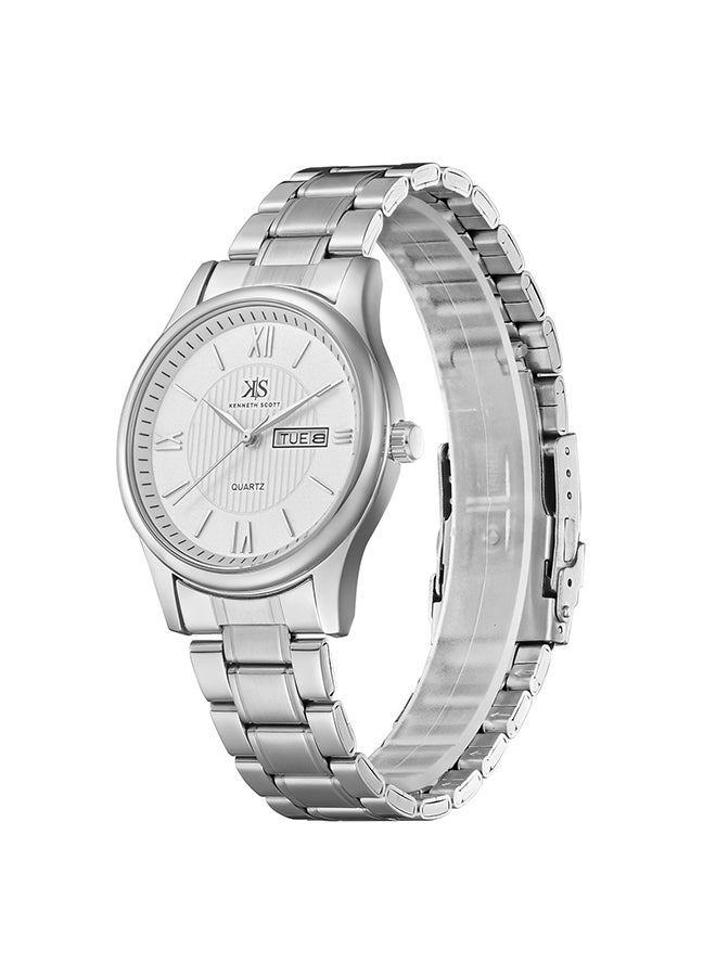 كينيث سكوت ساعة يد رجالية ستانلس ستيل بعقارب - -  ملم - Image 2