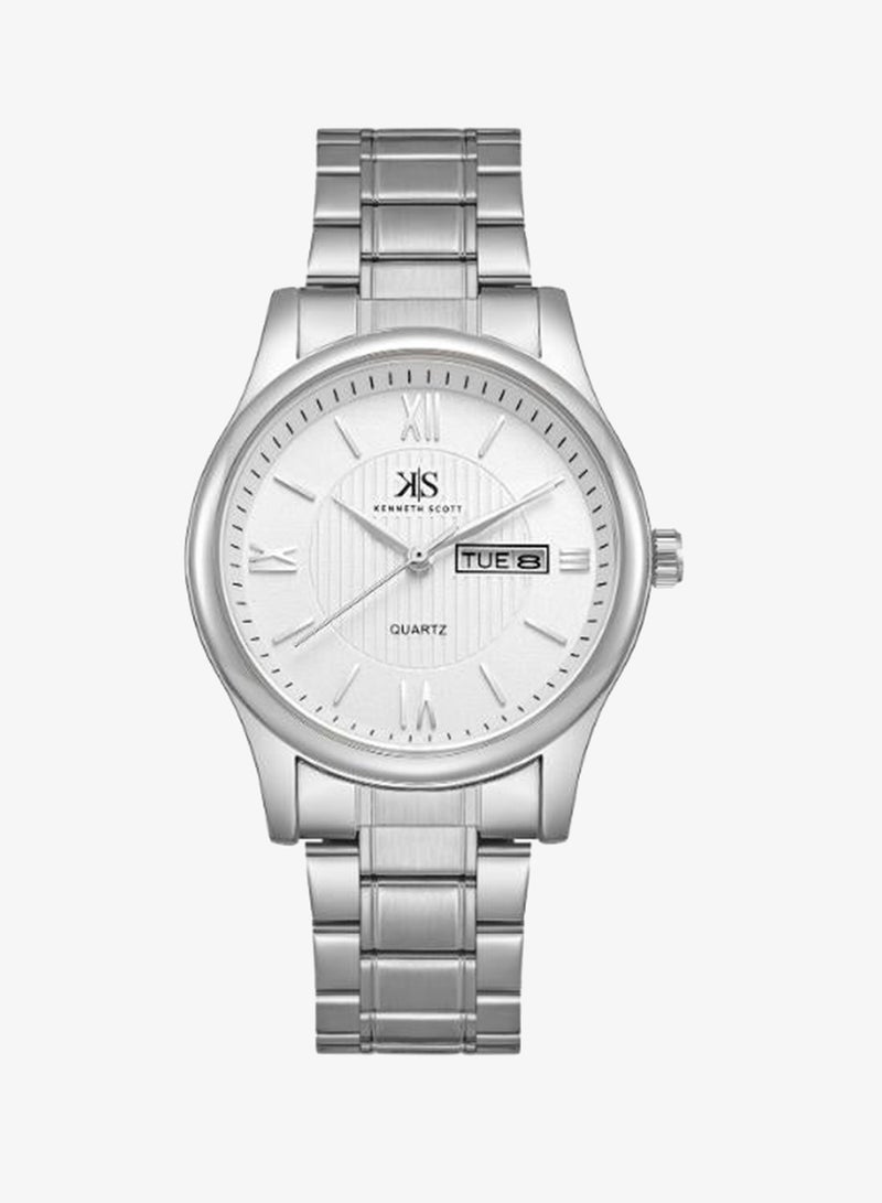KENNETH SCOTT Men's Stainless Steel Analog Watch K23029-SBSW - 38 mm - Image 1