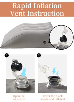 LEOKOR Inflatable Leg Wedge Pillow, Positioner Pillows Suitable for Leg Lift Rest, Comfort Leg Pillows Suitable for Improving Sleep Quality or Reduce Swelling  - Image 3