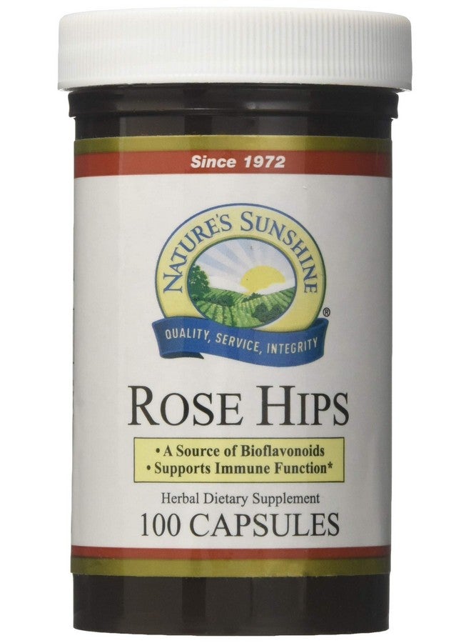 Nature's Sunshine Rose Hips, 100 Capsules, Kosher | Supports Immunity, Natural Source of Vitamin C, Contains Beneficial Bioflavonoids, and Provides Powerful Antioxidants - Image 1