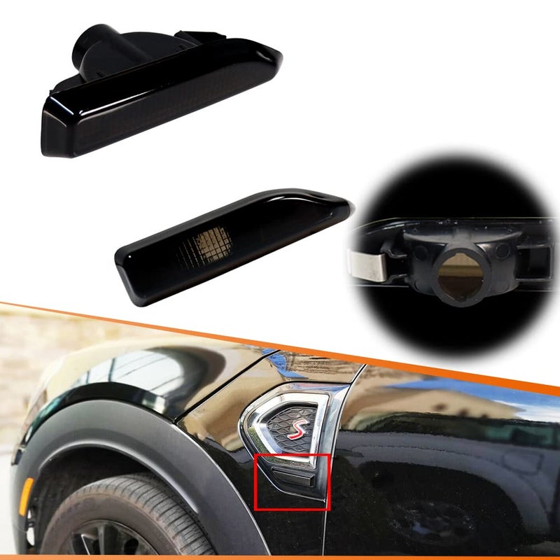 ADIIL Front Fender Side Marker Indicator Light Housing Assembly For 17up MINI Cooper F60 Countryman Replace OEM Sidemarker Lamps Housing