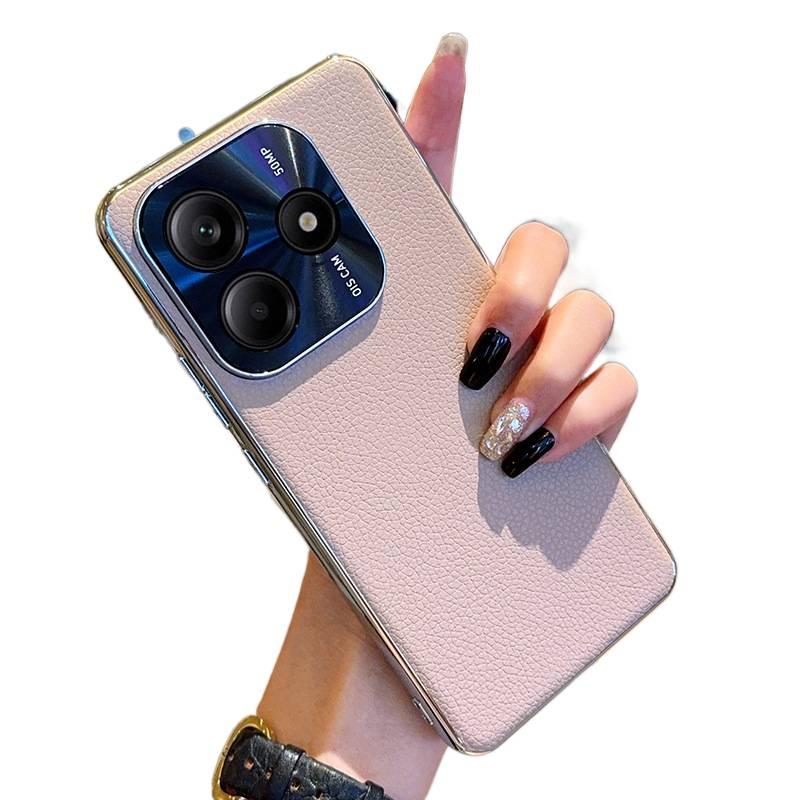 غطاء واقي، مقاوم للصدمات لـ Redmi Note 14، ملمس جلد، وردي، حماية من السقوط باللون الوردي للتخزين العملي للمدرسة للمكتب - Image 4