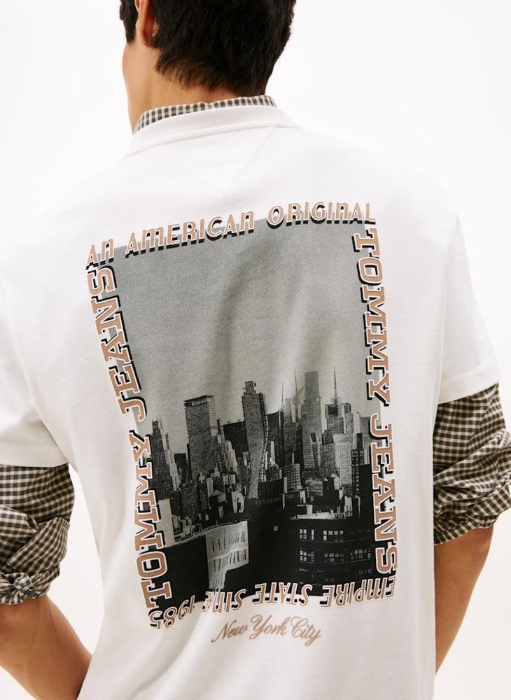 TOMMY JEANS Back Photo Print Jersey T-Shirt - Image 3
