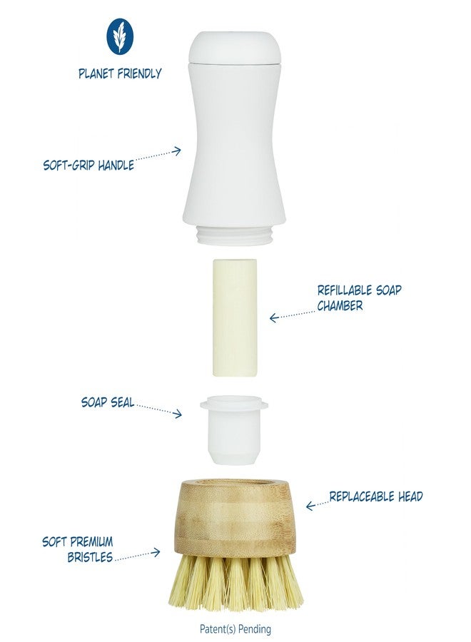 Nellie's Dish Stick + 2 Refills - Dish Soap Dispenser & Scrubber in One - Includes Refillable Soap - Built-In Brush - Twist-Up Design - Reusable, Planet-Conscious, Mess-Free Cleaning (Made in Canada) - Image 4
