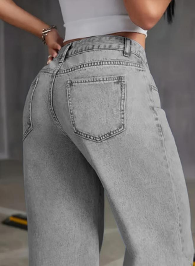 Take Two Women Solid Low Rise Straight Leg Jeans - Image 4