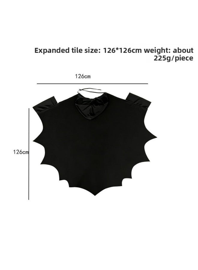 Black Cape - Halloween Hooded Cloak Cape - Cosplay Costume, Medieval Cape, Adult Magic Robe, Party Fancy Dress, Performance Prop - Image 1