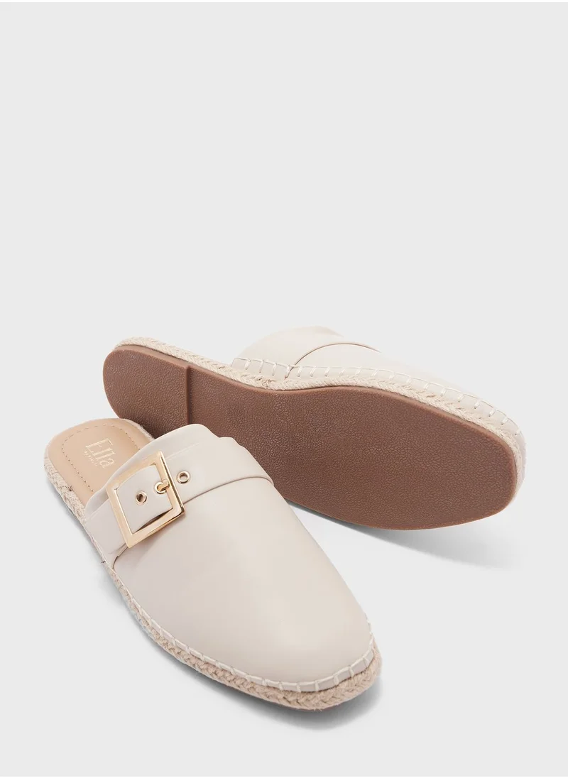 ELLA Buckle Detail Slip On Espadrille
