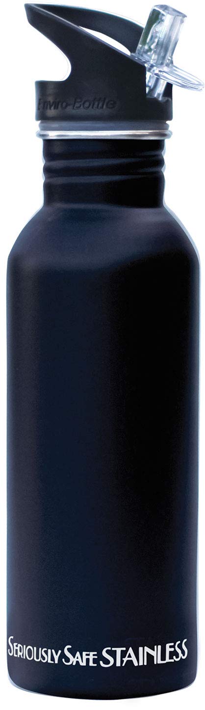 New Wave Enviro Tinted Stainless Steel Water Bottle (0.6-Liter  Black) - Image 1