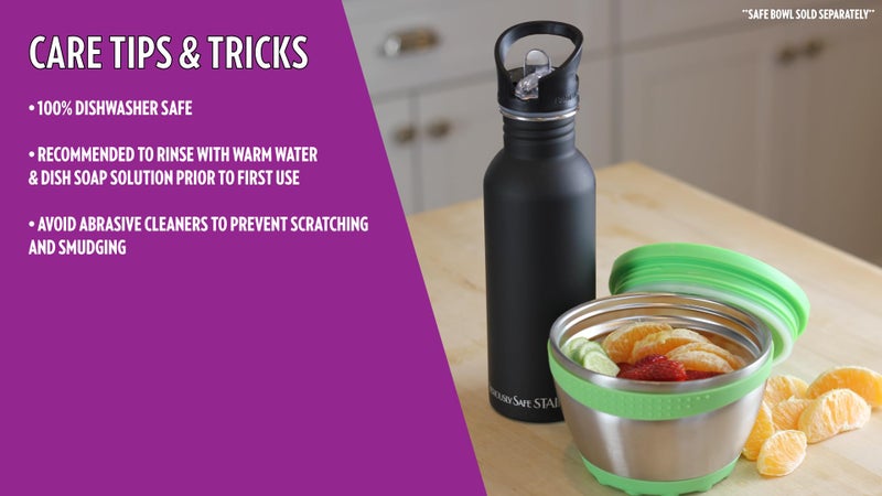 New Wave Enviro Tinted Stainless Steel Water Bottle (0.6-Liter  Black) - Image 3