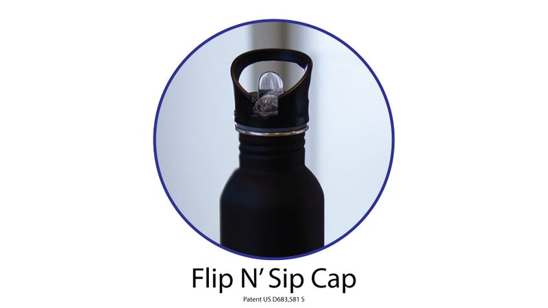 New Wave Enviro Tinted Stainless Steel Water Bottle (0.6-Liter  Black) - Image 4