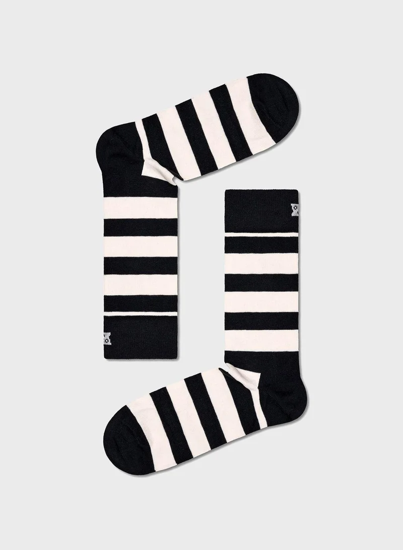 Happy Socks 4-Pack Embroidered Crew Sock