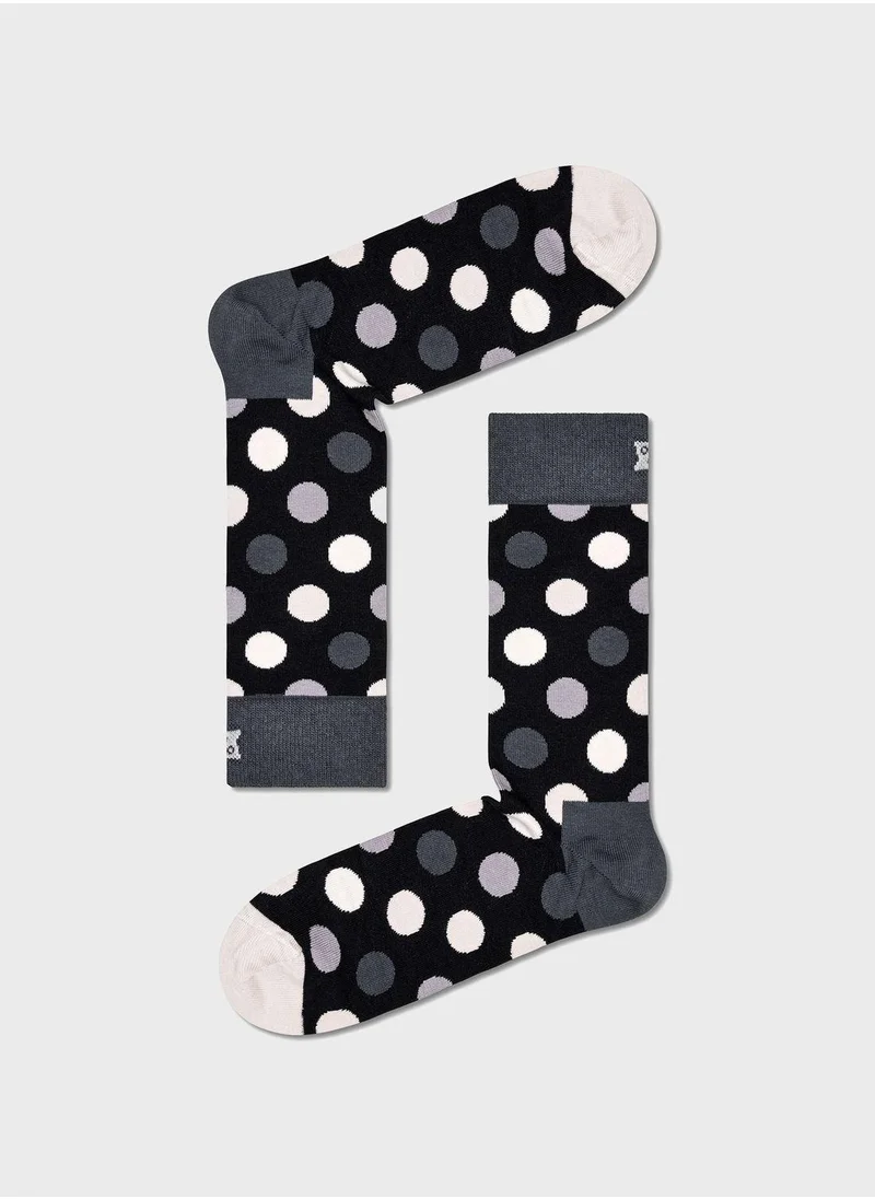 Happy Socks 4-Pack Embroidered Crew Sock