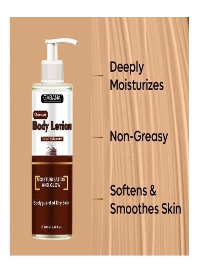 GABANA Chocolate Body Lotion for Smooth and Healthy Skin (Pack of 1, 200 ml)|BODY Lotion for Summer BODY Lotion for Dry Skin for Women and Men BoDY Lotion After Bath BOdY Lotion for Brightening Skin| - Image 4