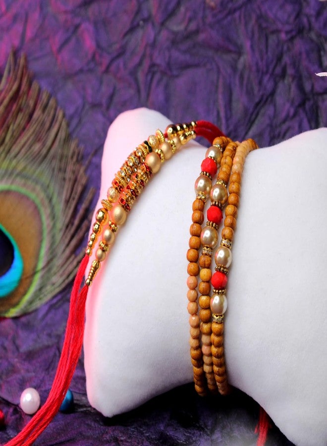 فولي خرز راكشاباندان البسيط بالكامل راخي مع 2 داغا راخي لبهايا وبهابي والأخت - Image 5