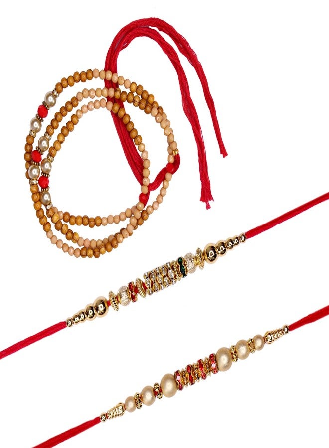 فولي خرز راكشاباندان البسيط بالكامل راخي مع 2 داغا راخي لبهايا وبهابي والأخت - Image 1