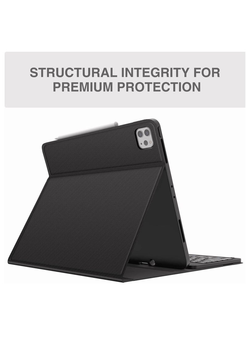 Keyboard Case for iPad Pro 12.9 2020 4th Generation, iPad Pro 12.9 Case with Keyboard 3rd Generation 2018 - Wireless Detachable - with Pencil Holder - Image 5