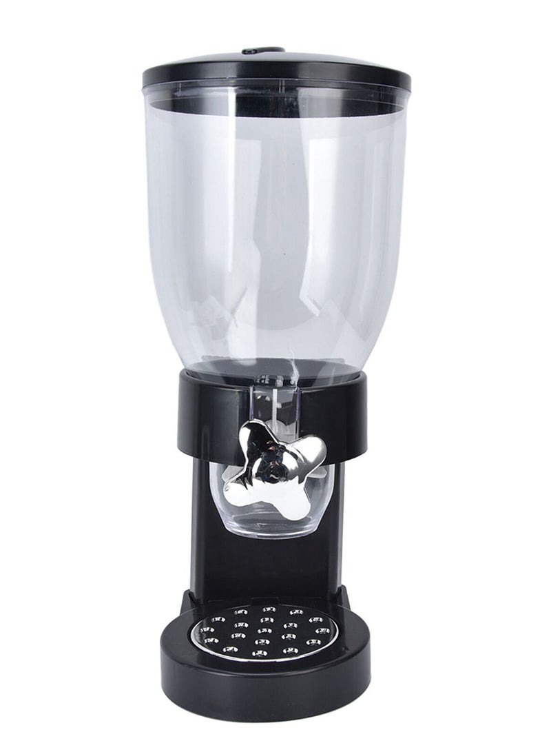 Shallow Black Cereal Dispenser Dry Food countertop Kitchen Tools Storage Container, Dry Food Dispenser - Image 3