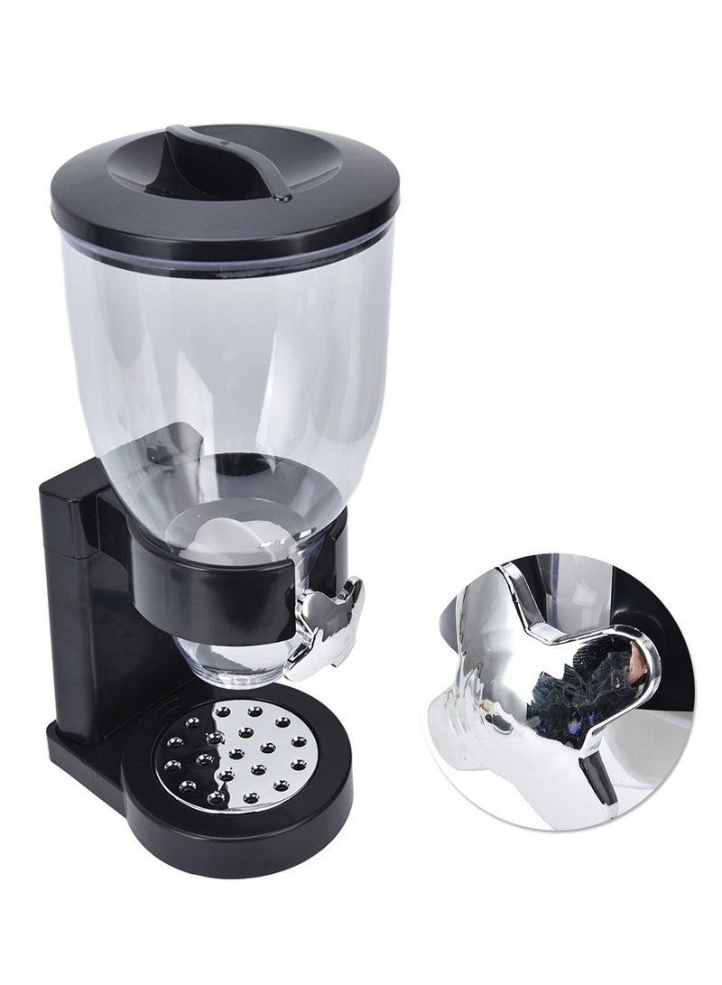 Shallow Black Cereal Dispenser Dry Food countertop Kitchen Tools Storage Container, Dry Food Dispenser - Image 2