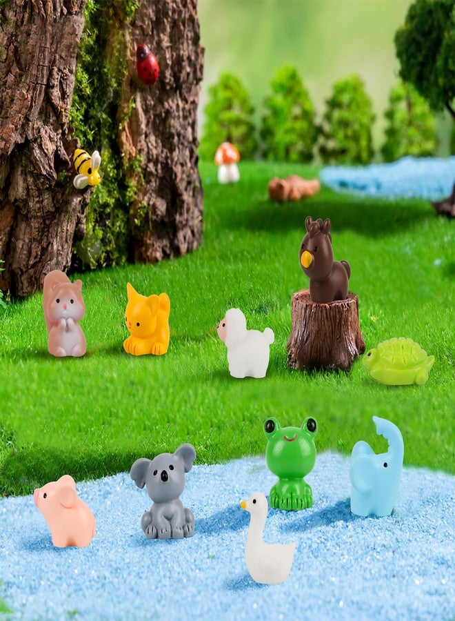 LOKIPA 30PCS Mini Resin Animals Figures, Tiny Resin Animal Miniature Garden Decor Micro Landscape Fairy Dollhouse Ornament for Fairy Garden, Dollhouse, Plant Pots, Bonsai Craft Decor - Image 3