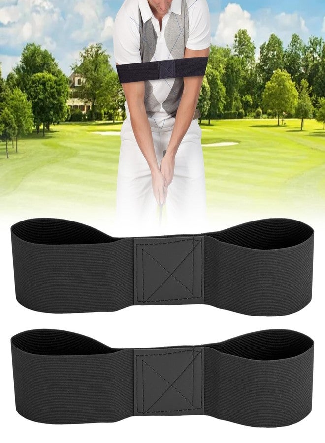 Edgnb 2 Pcs Golf Swing Trainer Aid Swing Correcting Arm Band, Golf Swing Training Aid, Black - Image 1